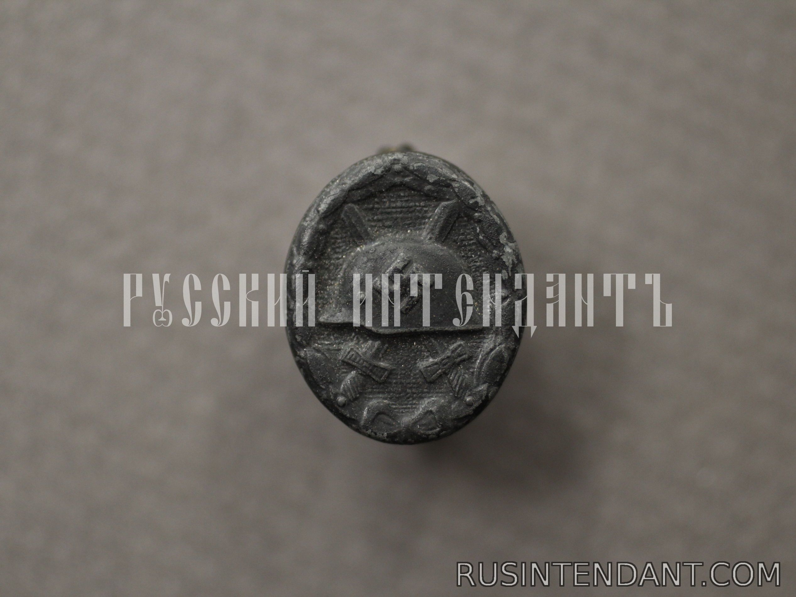 Фото 1: Миниатюрный знак «За ранение» черный 