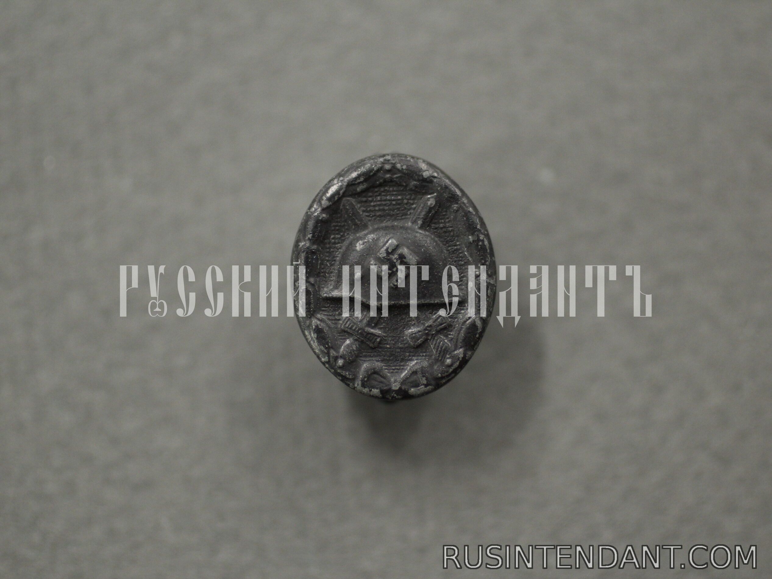 Фото 1: Миниатюрный знак «За ранение» черный 