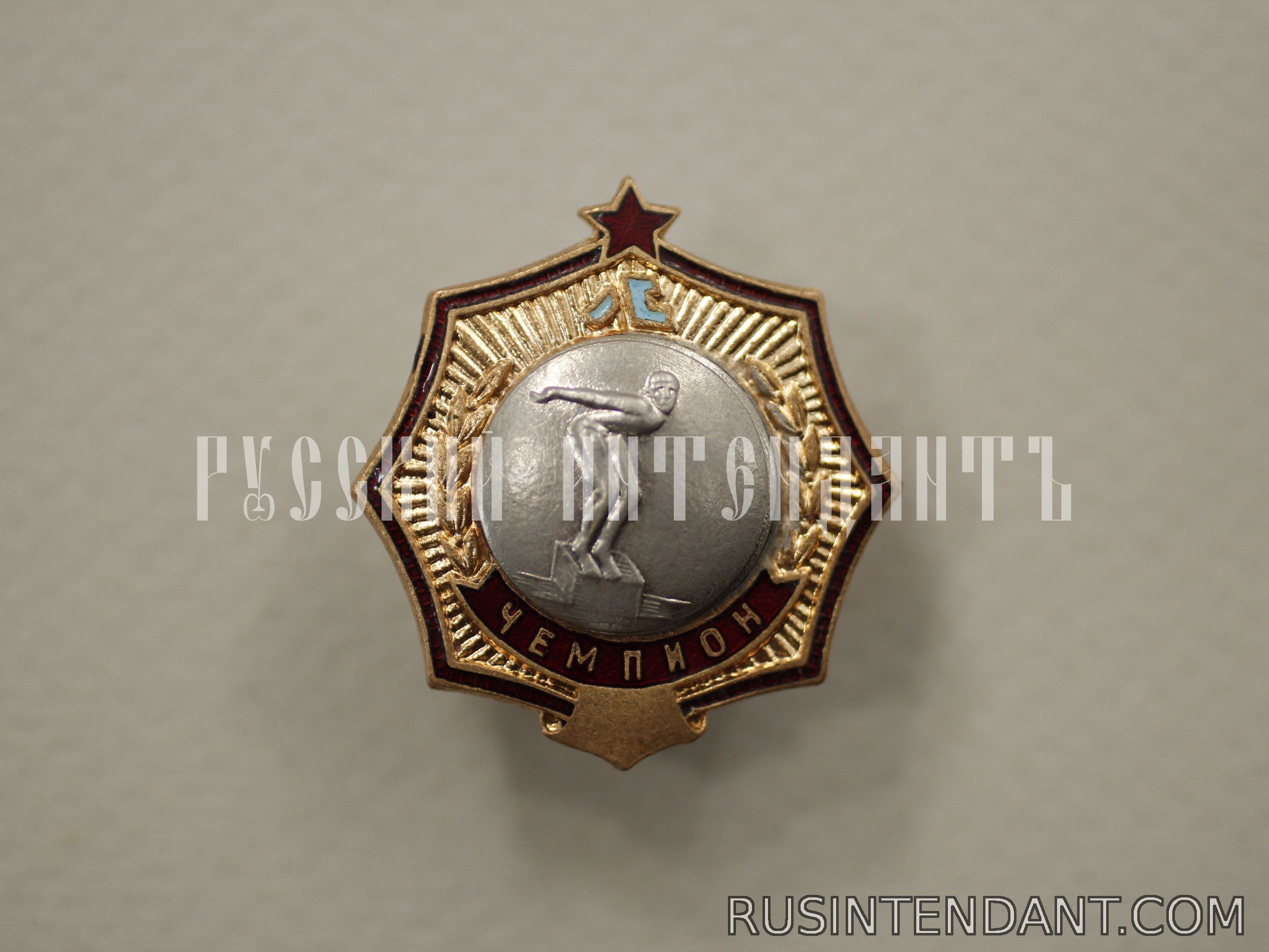 Фото 1: Знак «Чемпион» по плаванию 