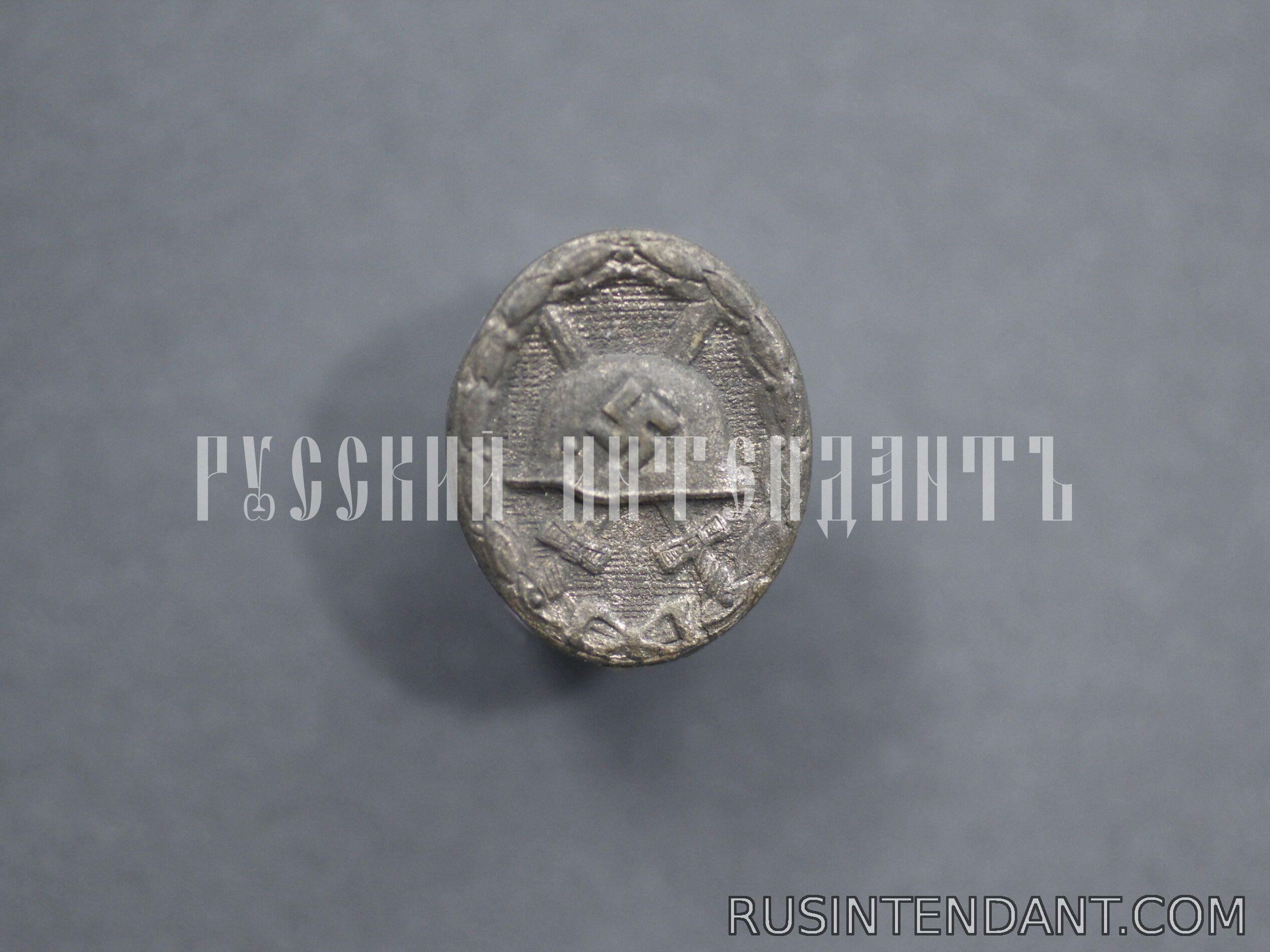 Фото 1: Миниатюрный знак «За ранение» серебряный 