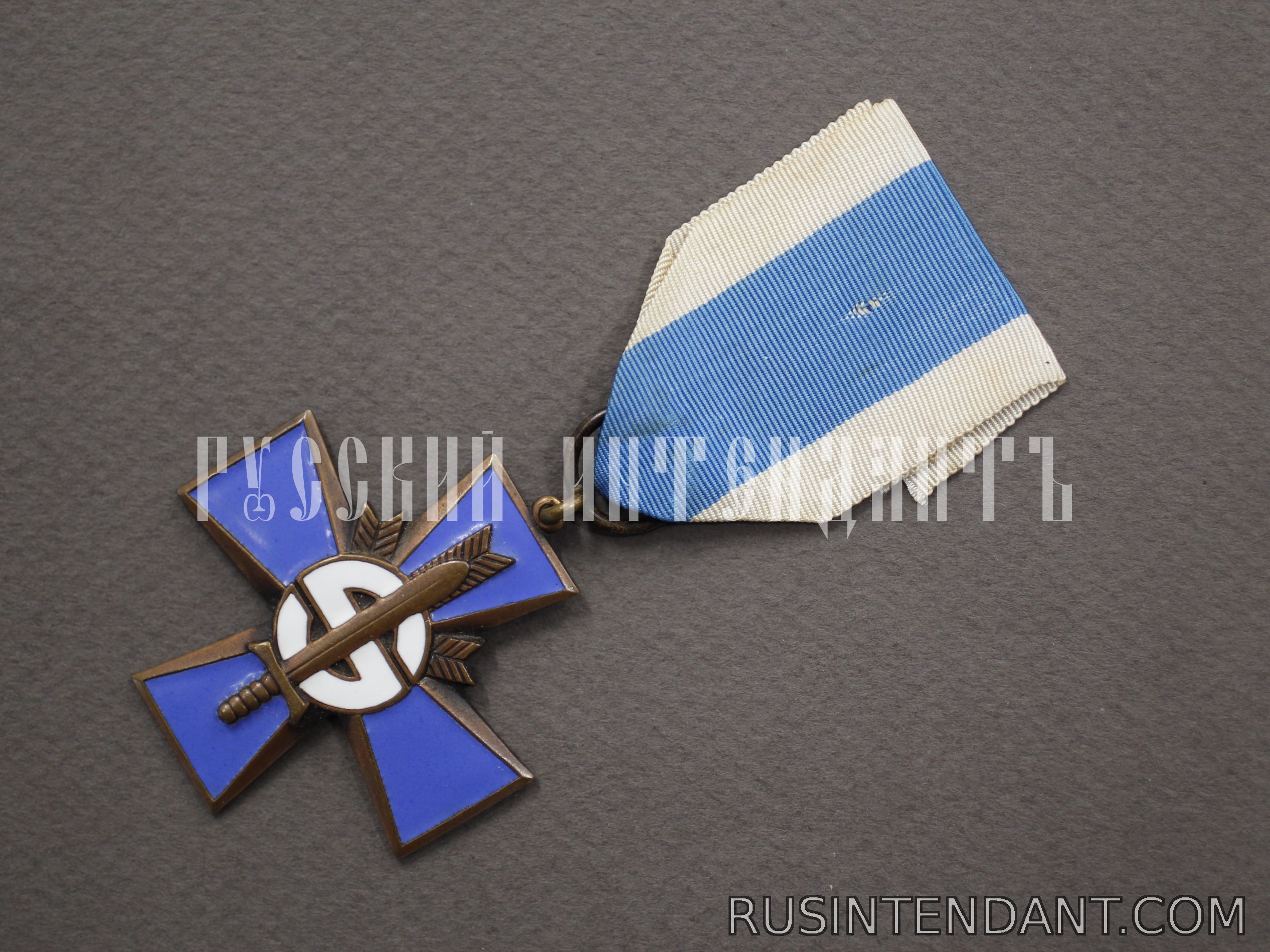 Фото 3: Синий крест «За заслуги в гражданской гвардии» Шюцкор 