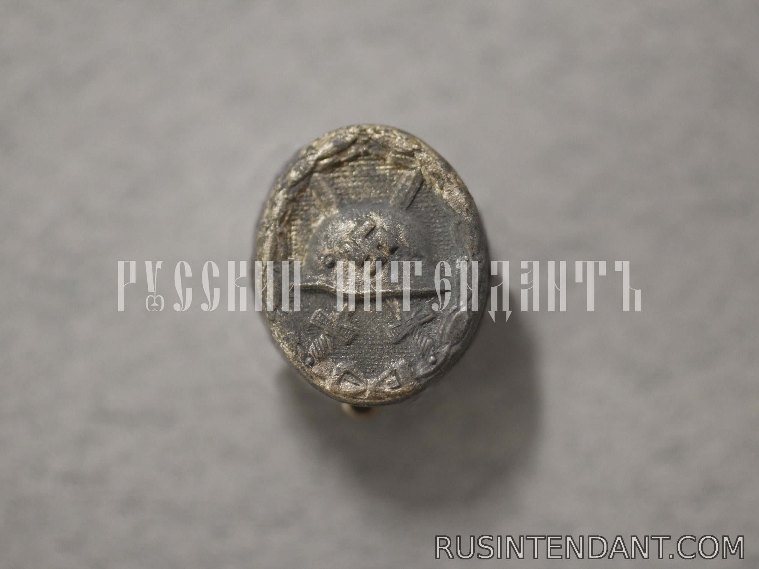 Фото 1: Миниатюрный знак «За ранение» в серебре 