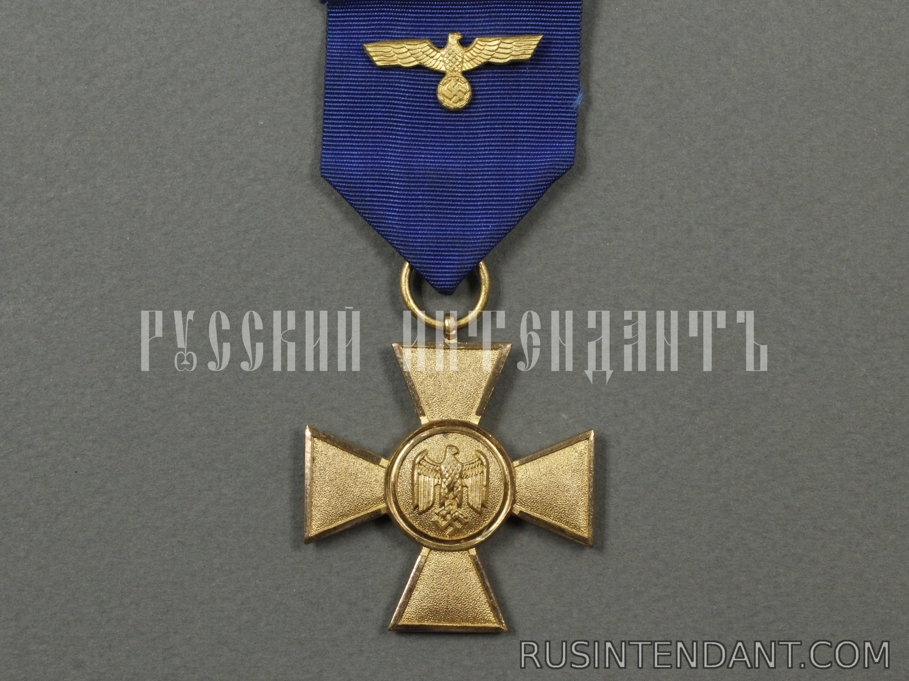 Фото 1: Крест за 25 лет выслуги на ленте 